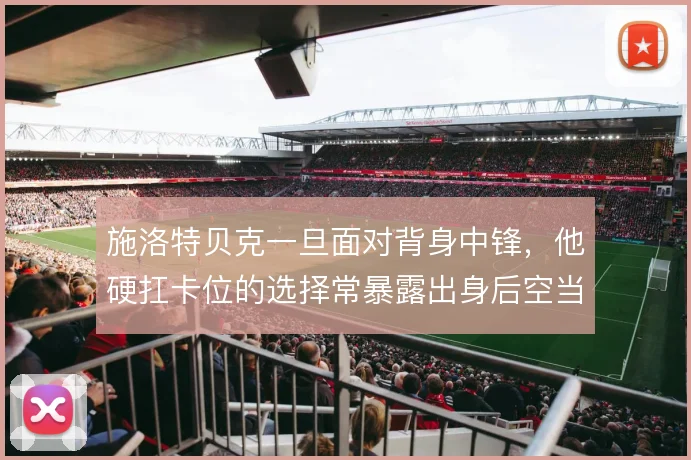 施洛特贝克一旦面对背身中锋,他硬扛卡位的选择常暴露出身后空当